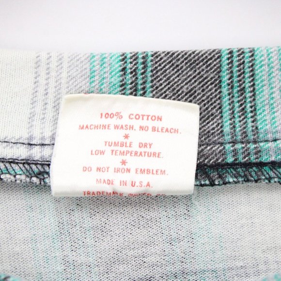 Vintage Zama Sports Shirt Mens Gray Plaid Short Sleeve Soccer Ball Graphic USA X - Picture 8 of 12